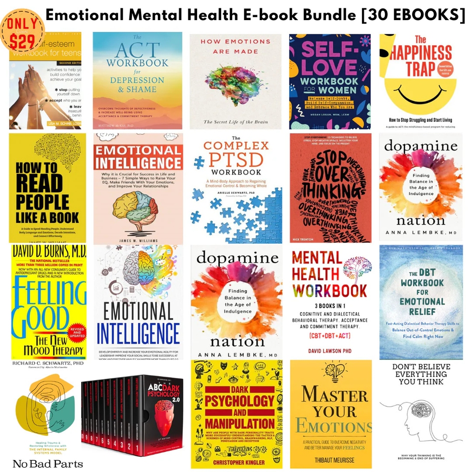 Therapist Resource Mega Bundle: 800+ Therapy Worksheets, 30+ Ebooks, EMDR Scripts, CBT/DBT Tools, Planners, Progress Notes & More