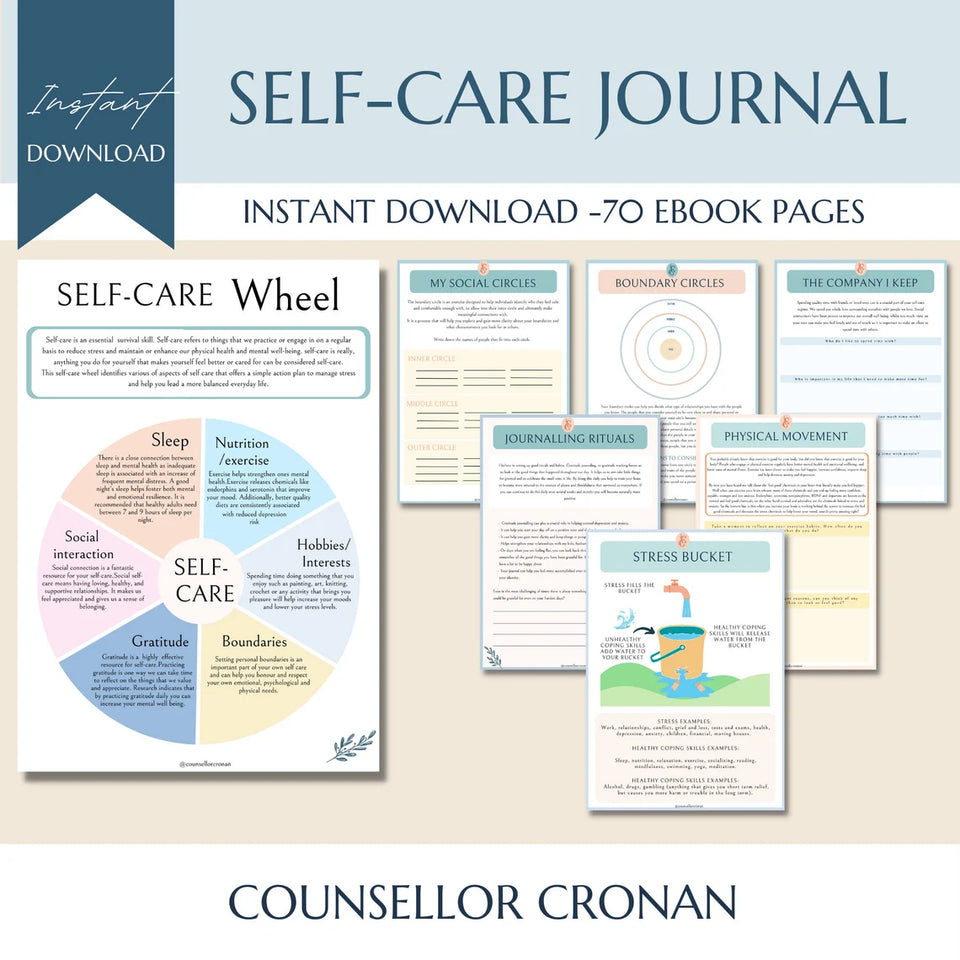 70% OFF Therapy Worksheet Bundle: Psychology Resources for Managing the Inner Critic, Setting Boundaries, and Healing Trauma with Acceptance, Safety plan, Planner, GAD and Affirmations!