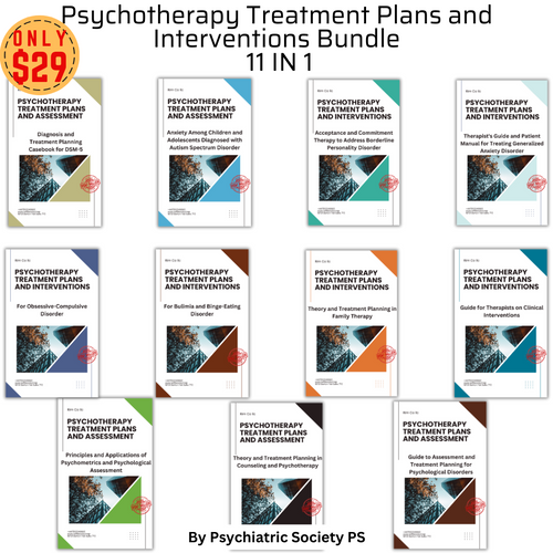 Psychotherapy Treatment Plans and Interventions - Bundle 11 IN 1