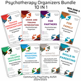 Psychotherapy Organizers Bundle  10 IN 1 - Community Psychiatry AUS®