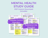 Psychiatric-Mental Health Study Guide: Nursing student study guide, Psychotropic Drugs, Mental Illness Diagnosis, Treatment Settings and more!