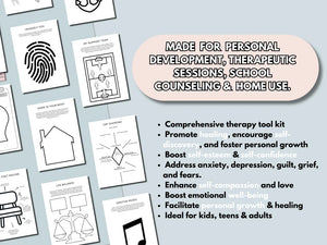 The Complete Art Therapy Worksheet: A Versatile Tool for Mental Health Professionals in Trauma, DBT, and CBT