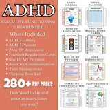 280+ ADHD Executive functioning Worksheets, ADHD Worksheets, Executive Function Bundle, School Counseling, Anxiety