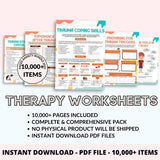 Therapy bundle, Psychology Worksheets, internal family systems, DBT bundle, EMDR scripts, trauma bundle, act bundle, psychologist resources