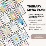Therapy bundle: Psychology Worksheets, internal family systems, DBT bundle, EMDR scripts, trauma bundle, act bundle, psychologist resources