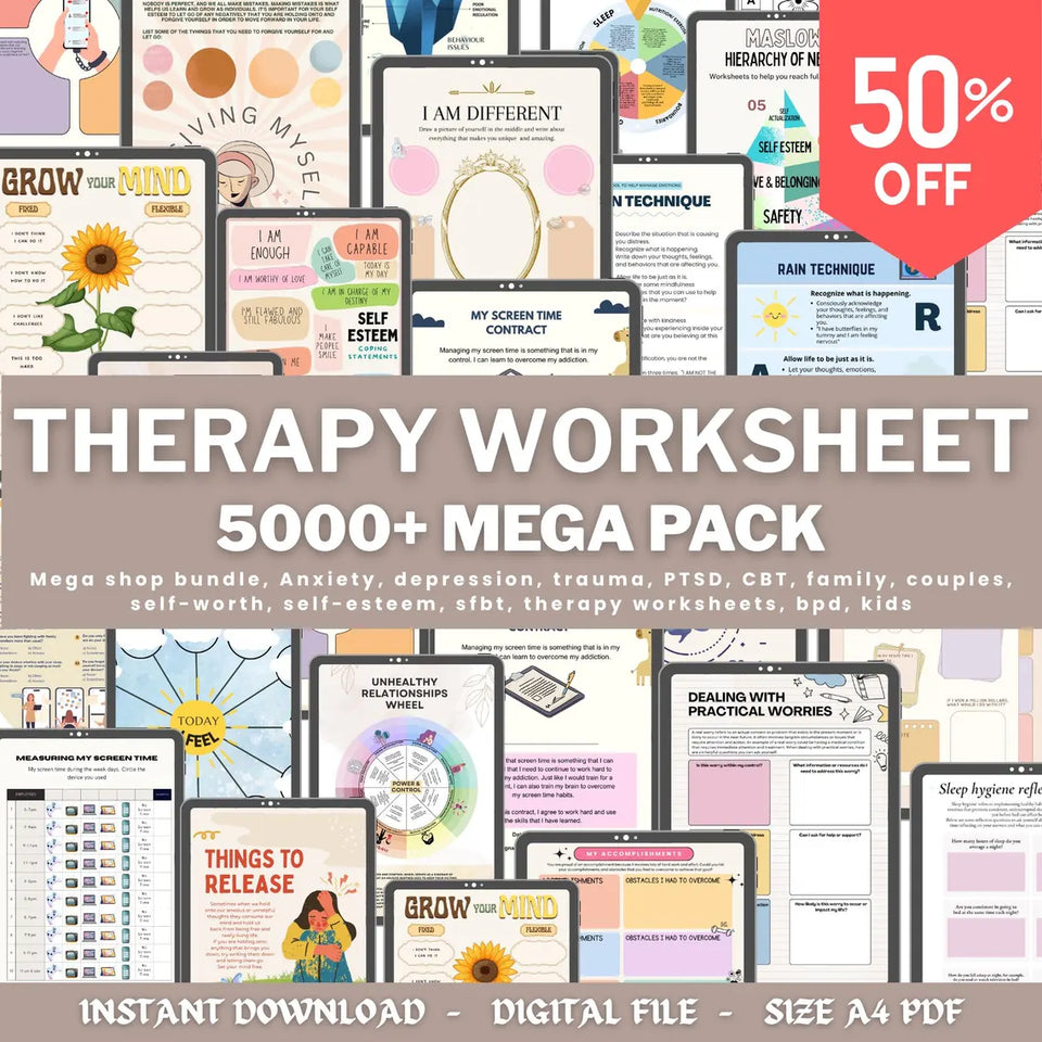 Therapy bundle: Psychology Worksheets, internal family systems, DBT bundle, EMDR scripts, trauma bundle, act bundle, psychologist resources