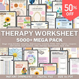 Therapy bundle: Psychology Worksheets, internal family systems, DBT bundle, EMDR scripts, trauma bundle, act bundle, psychologist resources