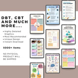 Therapy bundle: Psychology Worksheets, internal family systems, DBT bundle, EMDR scripts, trauma bundle, act bundle, psychologist resources