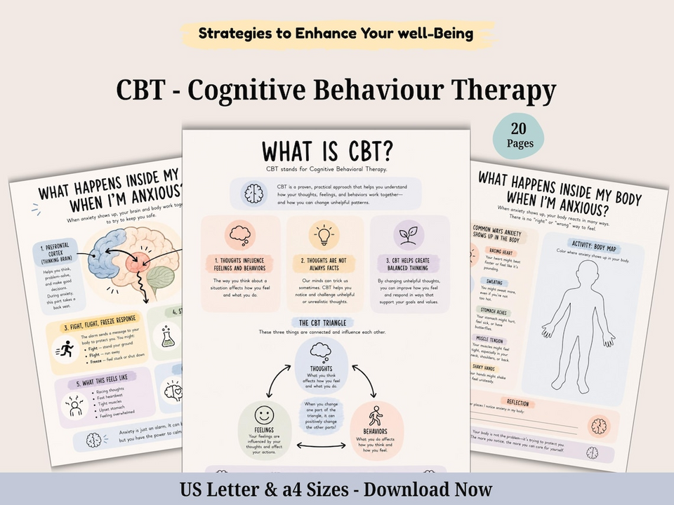 Mega shop bundle: 500 + Pages of Therapy worksheets and Activities. Anxiety, Self-Care Planner. Emotional Support. Coping skills.