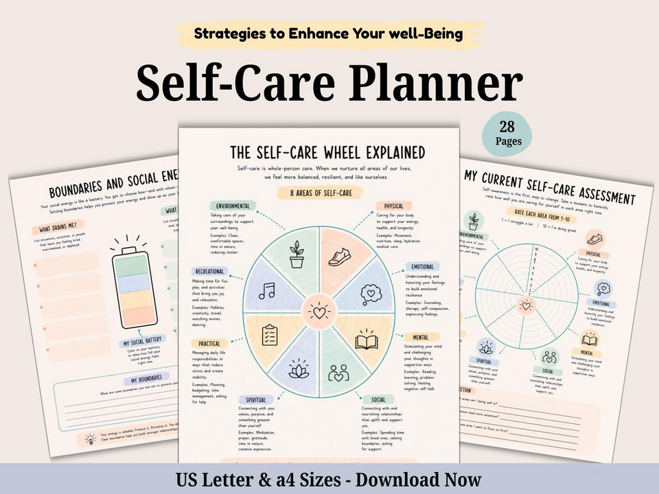 Mega shop bundle: 500 + Pages of Therapy worksheets and Activities. Anxiety, Self-Care Planner. Emotional Support. Coping skills.