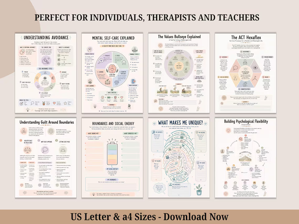Mega shop bundle: 500 + Pages of Therapy worksheets and Activities. Anxiety, Self-Care Planner. Emotional Support. Coping skills.