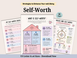 Mega shop bundle: 500 + Pages of Therapy worksheets and Activities. Anxiety, Self-Care Planner. Emotional Support. Coping skills.
