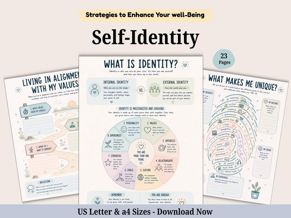 Mega shop bundle: 500 + Pages of Therapy worksheets and Activities. Anxiety, Self-Care Planner. Emotional Support. Coping skills.