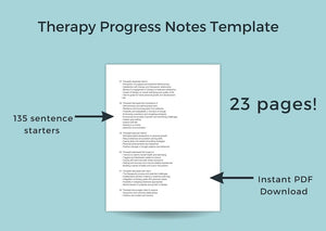 Therapy Practice Bundle: SMART Goals Treatment Planning Guide & Progress Note Template +Free Therapy Session Questions Bundle