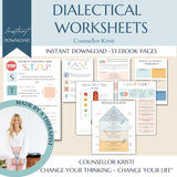 Mental Health Therapy Worksheet Bundle: Psychology Resources for Inner Critic, Boundaries, Trauma, and GAD – Featuring a Safety Plan, Planner, and Affirmations!