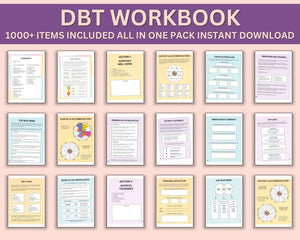 Mental Health Therapy Worksheet Bundle: Psychology Resources for Inner Critic, Boundaries, Trauma, and GAD – Includes Safety Plan, Planner, and Affirmations!