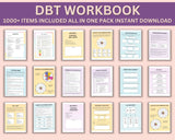 Mental Health Therapy Worksheet Bundle: Psychology Resources for Inner Critic, Boundaries, Trauma, and GAD – Includes Safety Plan, Planner, and Affirmations!