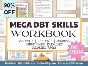 Mental Well-being Bundle: 402 Psychology Therapy Worksheets, Activities, DBT Mastery, Trauma Recovery and 16 Ebooks for Self-Worth Building, Boundary Skills, and more.