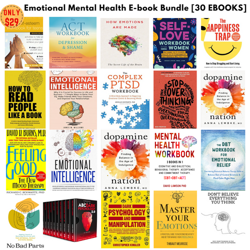 Emotional Mental Health E-book Bundle [30 EBOOKS]